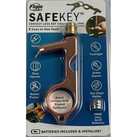 Buy 1, Get 2 Free LED Key Chain Multi-Tool – Stylus, Flashlight, Extra Batteries - Picture 3 of 9